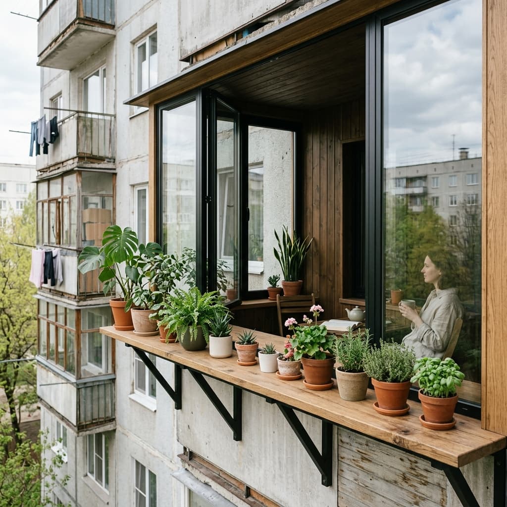 Балконы с выносом